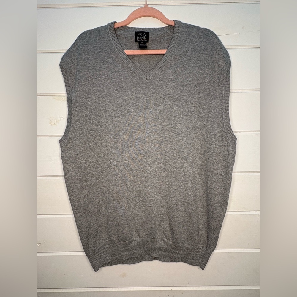Jos. A. Bank gray 100% Pima cotton sweater vest size XXL
